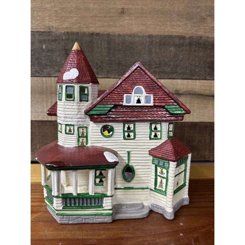 Christmas Village Yuletide Snow Hamlet Collection Victorian Golden Dome 1988